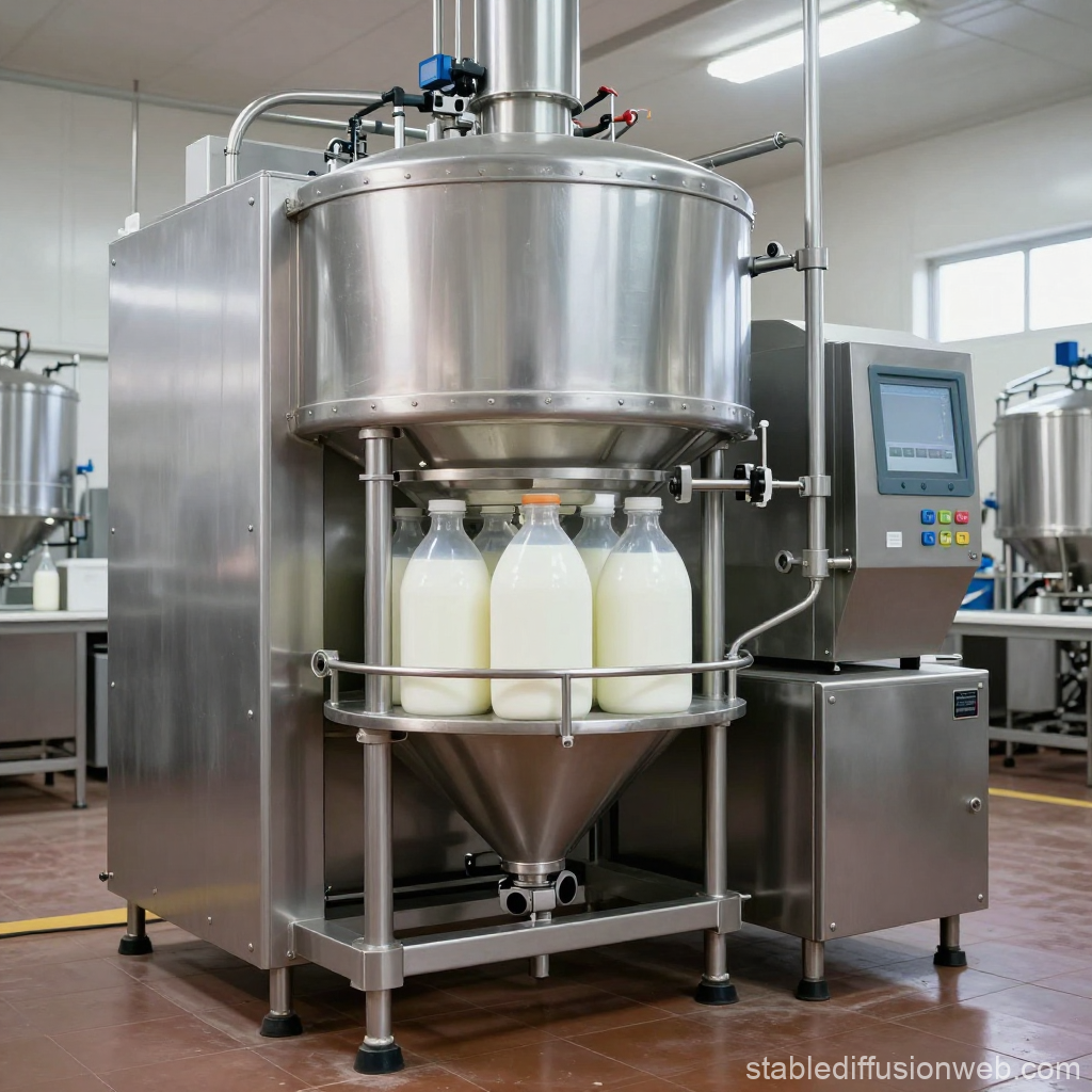 Clean milk processing facility with modern equipment